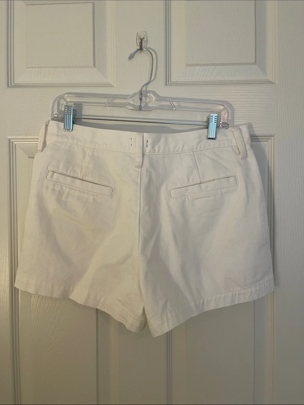J. Crew White Denim Shorts — Classic Tailored Cut